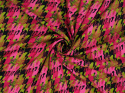 Jedwab elastyczny - Różowo-zielona pepitka