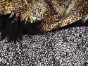 Jedwab elastyczny - Pantera dwukolorowa na czerni [panel 1,35 m]