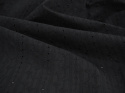 Bawełna ażurowa - Haftowane pasy czerń