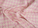 Żakard bawełniany - Różowa pepitka