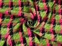 Chanelka - Zielono-różowa krata