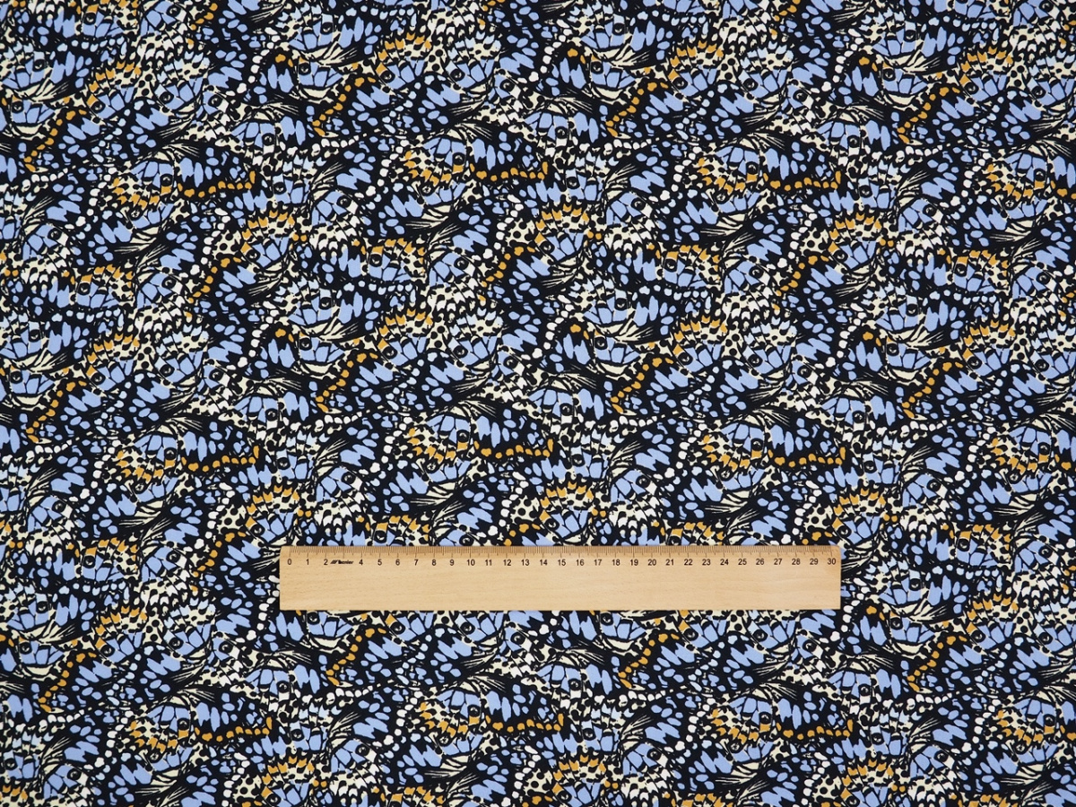 Wiskoza - Niebieskie motyle Wiskoza - Niebieskie motyle