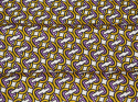 Wiskoza satyna - Gęsty wzorek żółty i fiolet