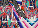 Dzianina wiskozowa - Abstrakcyjny paisley [panel 1,4 m]