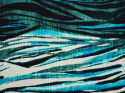 Dzianina wiskozowa - Niebieska zebra