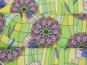 Jedwab elastyczny - Witrażowe kwiaty