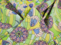 Jedwab elastyczny - Witrażowe kwiaty