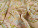 Jedwab lurex - Pastelowe ornamenty i wytłoczenia