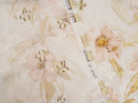 Jedwab lurex - Pastelowe kwiaty i wytłoczenia