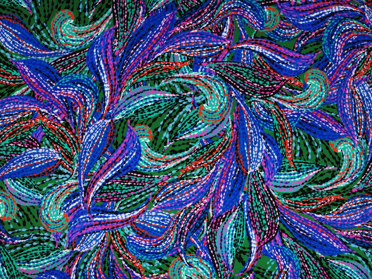 Jedwab elastyczny - Kolorowe abstrakcje