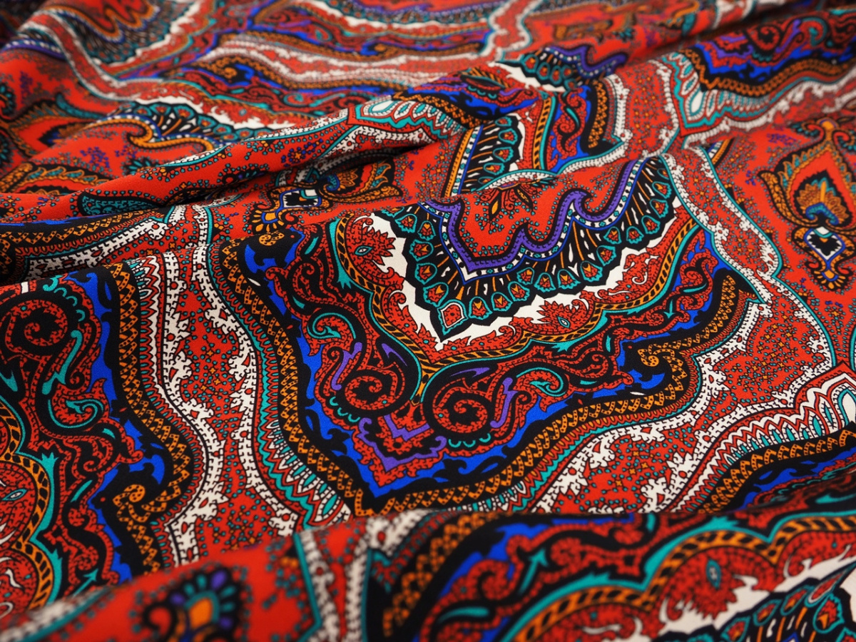 Jedwab elastyczny - Gęste ornamenty Jedwab elastyczny - Gęste ornamenty