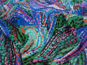 Jedwab elastyczny szyfon - Kolorowe abstrakcje