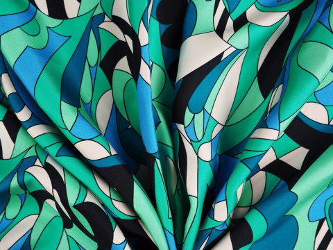 Jedwab twill - Niebieska abstrakcja Jedwab twill - Niebieska abstrakcja
