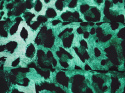 Jedwab elastyczny - Morska zieleń pantera DG