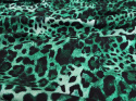 Jedwab elastyczny - Morska zieleń pantera DG