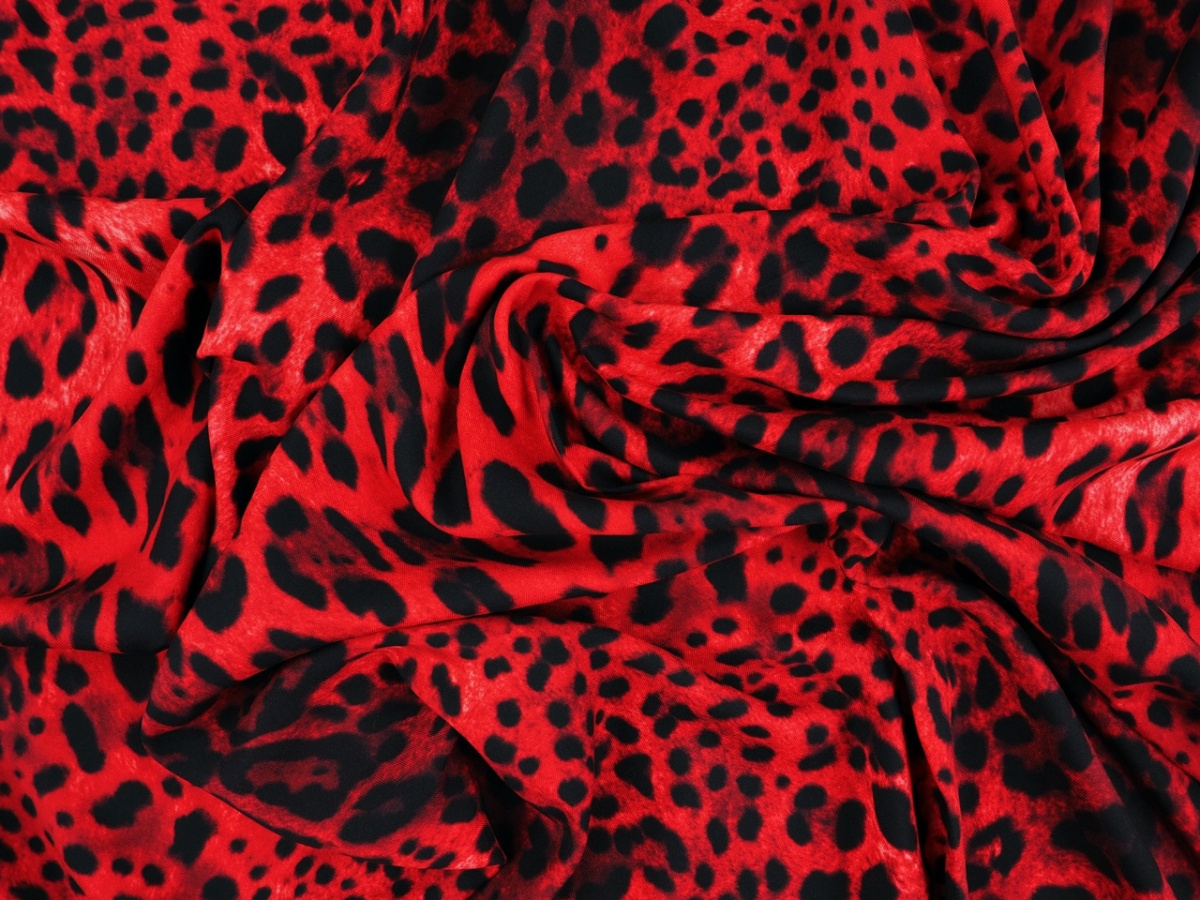 Wiskoza twill - Czerwona pantera DG Wiskoza twill - Czerwona pantera DG