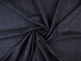 Wełna - Krata windowpane granat
