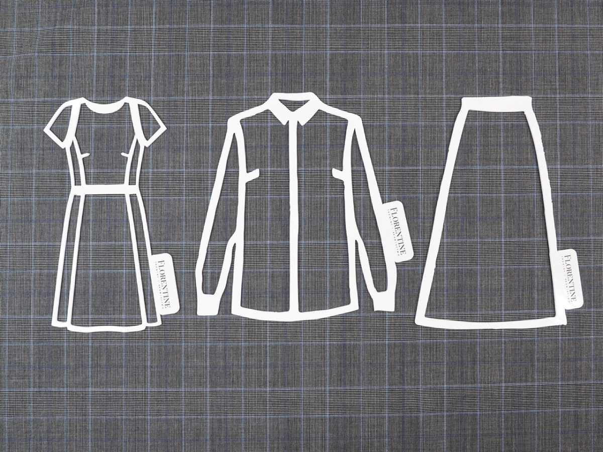 Wełna - Krata z niebieskim prążkiem Vitale Barberis Wełna - Krata z niebieskim prążkiem Vitale Barberis