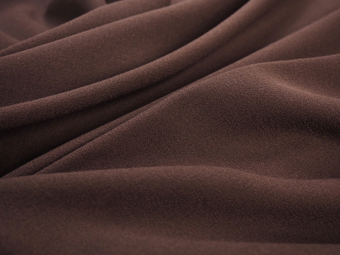 Krepa wełniana Alta Moda - Brąz