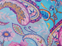 Wiskoza szyfon - Duży paisley i kwiaty