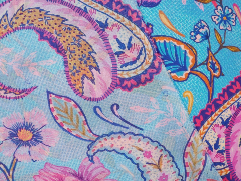 Wiskoza szyfon - Duży paisley i kwiaty Wiskoza szyfon - Duży paisley i kwiaty