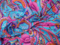 Wiskoza szyfon - Duży paisley i kwiaty