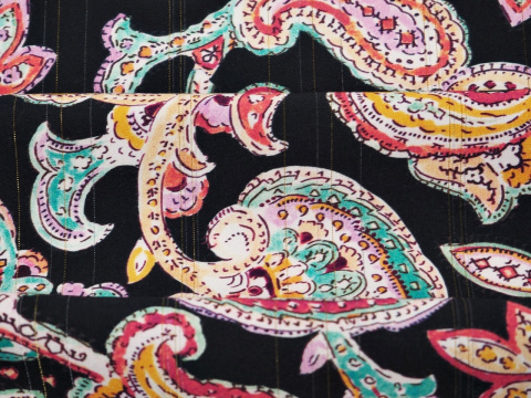 Wiskoza - Orientalny wzór i lurex Wiskoza - Orientalny wzór i lurex