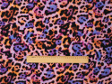 wzorzysta tkanina wiskoza pantera fioletowa miarka