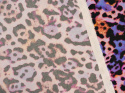 wzorzysta tkanina wiskoza pantera fioletowa