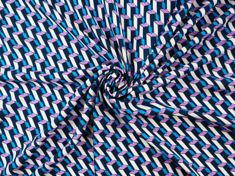 Wiskoza - Niebiesko-fioletowa geometria Wiskoza - Niebiesko-fioletowa geometria