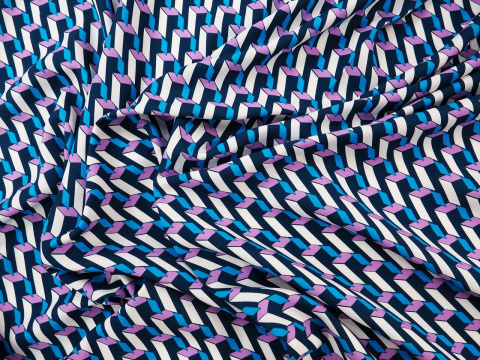 Wiskoza - Niebiesko-fioletowa geometria Wiskoza - Niebiesko-fioletowa geometria