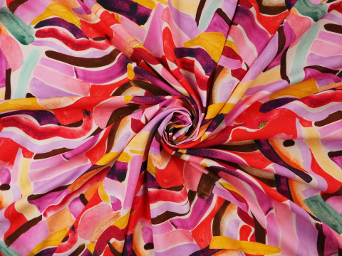 Wiskoza - Kolorowa abstrakcja róż