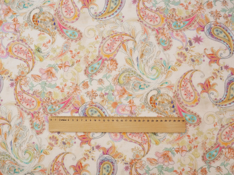 Wiskoza - Pastelowy paisley Wiskoza - Pastelowy paisley