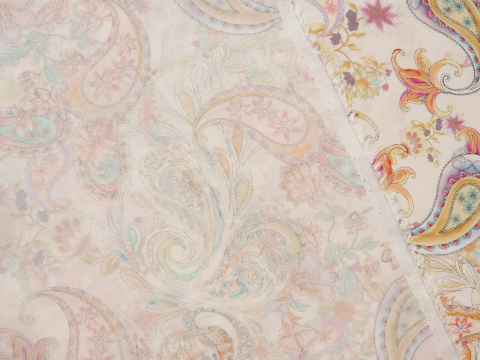 Wiskoza - Pastelowy paisley Wiskoza - Pastelowy paisley