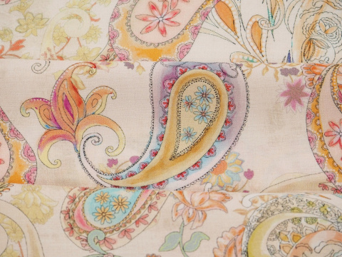 Wiskoza - Pastelowy paisley Wiskoza - Pastelowy paisley