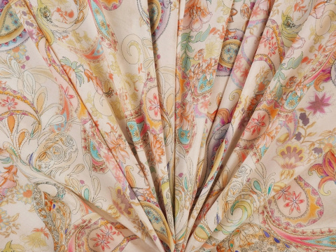 Wiskoza - Pastelowy paisley Wiskoza - Pastelowy paisley