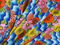 Wiskoza - Retro kwiaty na falach