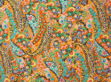 Wiskoza - Rustykalny paisley pomarańcz