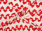 Jedwab elastyczny - Czerwone serca na bieli [kupon 2,2 m]