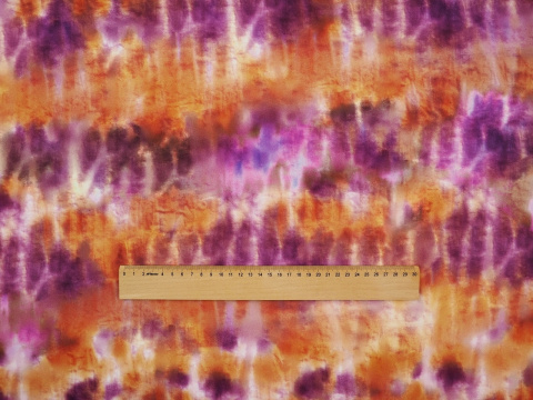 Wiskoza - Tie dye fiolet i rudy Wiskoza - Tie dye fiolet i rudy