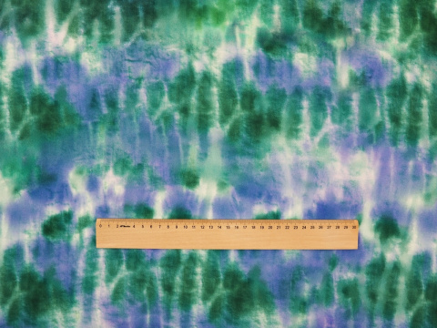 Wiskoza - Tie dye fiolet i zieleń Wiskoza - Tie dye fiolet i zieleń