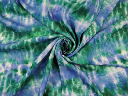 Wiskoza - Tie dye fiolet i zieleń