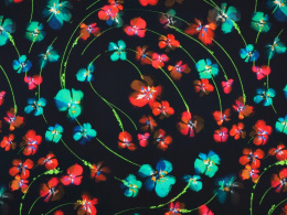 Wiskoza jak jedwab - Abstrakcyjne kwiaty akwarela