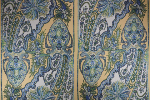 Jedwab "Etro" - Orientalny błękit - panel 1.8m Jedwab "Etro" - Orientalny błękit - panel 1.8m