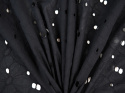 czarna naturalna bawełna ażurowa haftowana w kwiaty