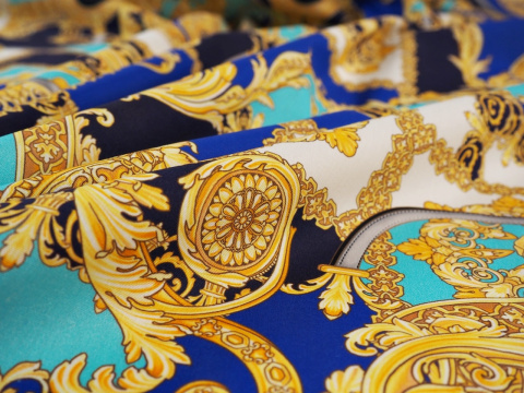 Bawełna elastyczna - Złote ornamenty Bawełna elastyczna - Złote ornamenty