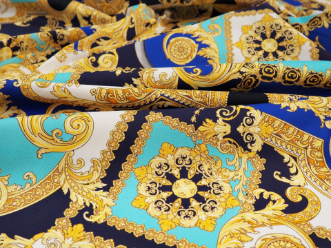Bawełna elastyczna - Złote ornamenty Bawełna elastyczna - Złote ornamenty