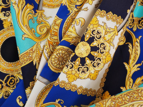 Bawełna elastyczna - Złote ornamenty Bawełna elastyczna - Złote ornamenty
