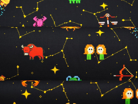 Bawełna elastyczna - Pikselowe znaki zodiaku Bawełna elastyczna - Pikselowe znaki zodiaku