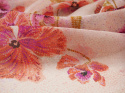 Jedwab szyfon - Kwiaty mozaika